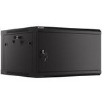 Armario Rack mural 19" 6U F600 600x600x379mm pared desmontado DIY negro Lanberg - WK36600 - 01