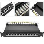 Patch panel 10" para armario rack 12 puertos RJ45 Cat.6A FTP 1U - TR03500 - 02