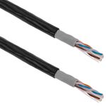 Bobina de cable de red ethernet Cat. 6 UTP de 305 m rígido de color negro para exterior - LM09400 - 04