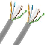 Bobina de cable de red ethernet Cat. 6 UTP de 100 m rígido de color gris - LM06100 - 05