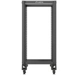 Armario Rack abierto 19" 22U F1000 600x1000x1229mm desmontado DIY negro Lanberg - WL58700 - 02