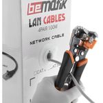 Bobina de cable de red ethernet Cat. 6 UTP de 100 m rígido de color gris - LM02100 - 04