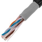 Bobina de cable de red ethernet Cat. 6 UTP CCA de 100 m de color negro para exterior - LQ09300 - 07