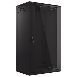Armario Rack mural 19" 22U F450 600x450x1085mm pared desmontado DIY negro Lanberg