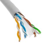 Bobina de cable de red ethernet Cat. 6 UTP de 100 m rígido de color gris - LM06100 - 04