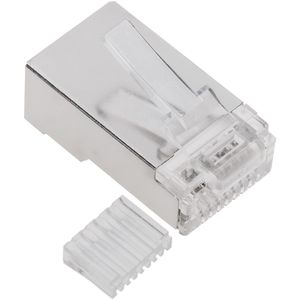 Conector FTP Cat.6 RJ45 macho para crimpar a cable 100-pack