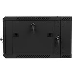 Armario Rack mural 19" 6U F600 600x600x374mm pared desmontado DIY negro Lanberg - WK34200 - 05