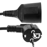 Prolongador de cable eléctrico schuko macho a hembra de 2 m negro - CH00600 - 04