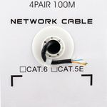 Bobina de cable de red ethernet Cat. 6 FTP CCA de 100 m rígido de color negro - LQ04400 - 03
