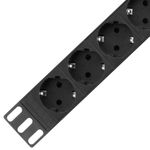 Regleta de enchufes para armario rack 19" 1U con 8 schuko e interruptor - RE08200 - 05