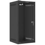 Armario Rack mural 10" 12U F310 280x310x603mm pared desmontado DIY negro Lanberg - TR18000 - 01