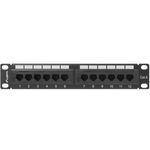 Patch panel 10" de 12 RJ45 Cat.6 UTP 1U Lanberg PPU6-9012-B - RD10400 - 02