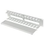 Panel guíacables blanco para armario rack 19" 2U para gestión de cables 70mm - RM03900 - 02