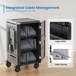 Armario de carga y transporte para 30 tablets y portátiles negro con 30 schuko en 6 regletas - WM05700 - 05
