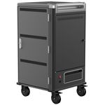 Carro de carga y transporte para 30 ordenador portátil, notebook y tablet negro montado - WM05400 - 01