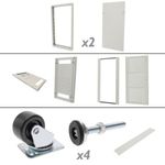 Armario rack 19" de pie 42U 600x600x2000mm blanco MobiRack GO montado - WB07100 - 09