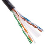 Bobina de cable de red ethernet Cat. 6 UTP CCA de 100 m rígido de color negro - LQ04300 - 02