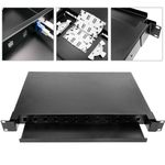 Patch Panel de fibra óptica 1U negro extraíble de 12 SC - FQ02100 - 02