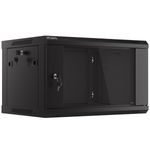 Armario Rack mural 19" 6U F450 600x450x379mm pared desmontado DIY negro Lanberg - WK31500 - 01