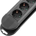Regleta de enchufes 6 schuko con interruptor y protección sobretensiones (1.5m cable) - CA00400 - 06