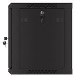 Armario Rack mural 19" 9U F450 600x450x512mm pared desmontado DIY negro Lanberg - WK32100 - 09