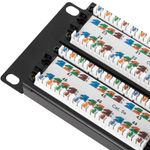 Patch panel de 48 RJ45 Cat.5e UTP 2U negro - RC03101 - 06