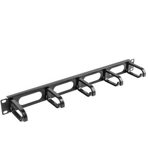 Panel pasacables para armario rack 19" de 5 de anillas 1U Lanberg AK-1205-B