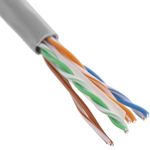 Bobina de cable de red ethernet Cat. 6a UTP CCA de 100 m rígido de color gris - LN07100 - 02