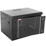 Armario rack mural 19'' 6U 600x300x372 mm de pared SOHORack de RackMatic de color negro RAL 9005 - WM43100 - 01