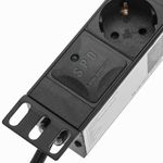 Regleta de enchufes rack 10" de 3 schuko y conector C14 - RE07200 - 02
