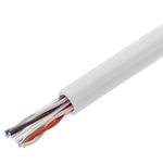 Bobina de cable de red ethernet Cat. 6 UTP de 305 m CCA rígido de color blanco para exterior - LM09600 - 07