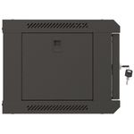 Armario rack mural 19'' 4U 540x350x281mm negro pared desmontado DIY Lanberg - WN11000 - 04