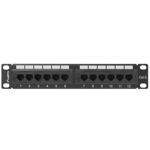 Patch panel 10" de 12 RJ45 Cat.6 UTP 1U Lanberg PPU6-9012-B