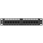 Patch panel 10" de 12 RJ45 Cat.6 UTP 1U Lanberg PPU6-9012-B - RD10400 - 01