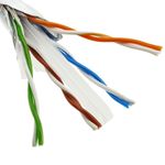 Bobina de cable de red ethernet Cat. 6 FTP CCA de 100 m rígido de color azul - LQ01400 - 04