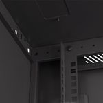 Armario Rack mural 19" 9U F450 600x450x512mm pared desmontado DIY negro Lanberg - WK32100 - 07