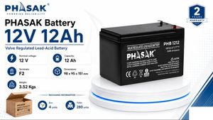 Batería PHASAK 12V 12Ah VRLA AGM