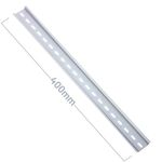 Pack de 3 carriles DIN color zinc de 400mm perforado raíl de 35x7mm - MF08600 - 02