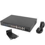 Switch Lanberg RSFE-16P-2C-150 100Mbps para rack de 19” de 18 puertos (16 POE y 2 Gigabit) - RA10100 - 02