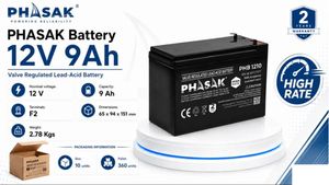 Batería Phasak High Rate 12V 9Amp Certificación Eurobat 10/12 años VRLA AGM