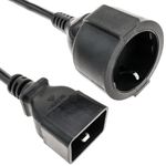 Cable eléctrico alta calidad 3x1.5mm² IEC60320 C20 a schuko hembra 30cm - FA07200 - 01