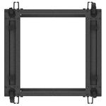 Armario Rack abierto fondo ajustable 19" 12U 600x600x1100mm desmontado DIY negro Lanberg - WL58400 - 04