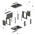 Armario rack mural 19'' 9U 540x350x500mm negro pared desmontado DIY Lanberg - WN11200 - 03