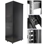 Armario rack 19" de pie 38U 600x600x1800mm negro MobiRack GO montado - WA04100 - 02