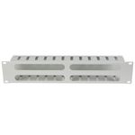 Panel guíacables blanco para armario rack 19" 2U para gestión de cables 70mm - RM03900 - 05
