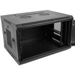 Armario rack mural 19" 6U 600x450x370 mm pared negro SOHORack rejilla - WY02200 - 04