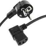 Cable de alimentación eléctrico IEC-60320 C13 acodado a schuko macho de 5 m - CH03300 - 01