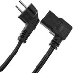 Cable de alimentación eléctrico IEC-60320 C13 acodado a schuko macho de 5 m - CH03300 - 05