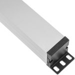 Regleta de enchufes para armario rack 19" 1U con 8 schuko aluminio - RE09100 - 06