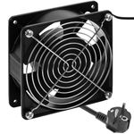 Ventilador de techo para armario rack 19" de 120mm 220VAC con rejilla y cable de alimentación - RK05100 - 01